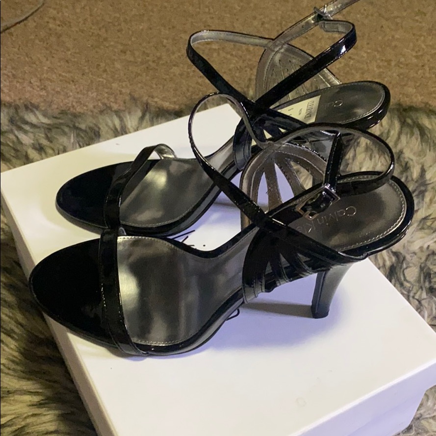 Brand New Ck Blk Patent Sandals Size 8 Brand New Ck Blk Patent Sandals Size 8